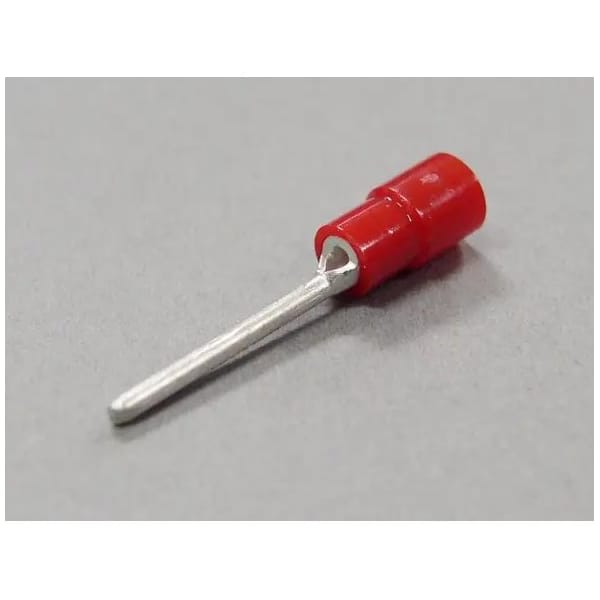 Nichifu Eco-Friendly Polycarbonate Insulated Pin Terminals, AWG 22-16 TMEX TC-1.25-16S-RED - main