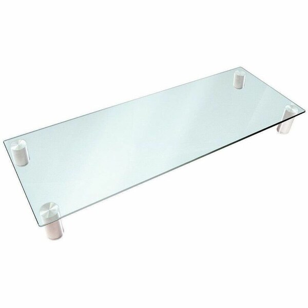 Monoprice Workstream by Large Multimedia Desktop Monitor Stand_ Clear Glass 16356 - main