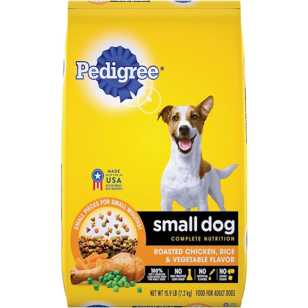 Pedigree Small Dog Complete Nutrition 14 Lb. Roasted Chicken Rice & Vegetable Adult Dry Dog Food 797026 - main