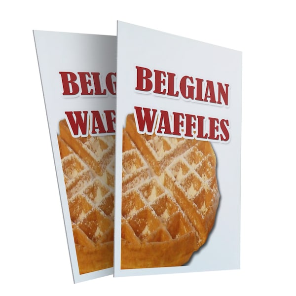 Signmission Belgian Waffles, Plastic Signs Only 24 Inch x 36 Inch, Corrugated Plastic, 2PK CSB-2436-2PACK-Belgian Waffles - main