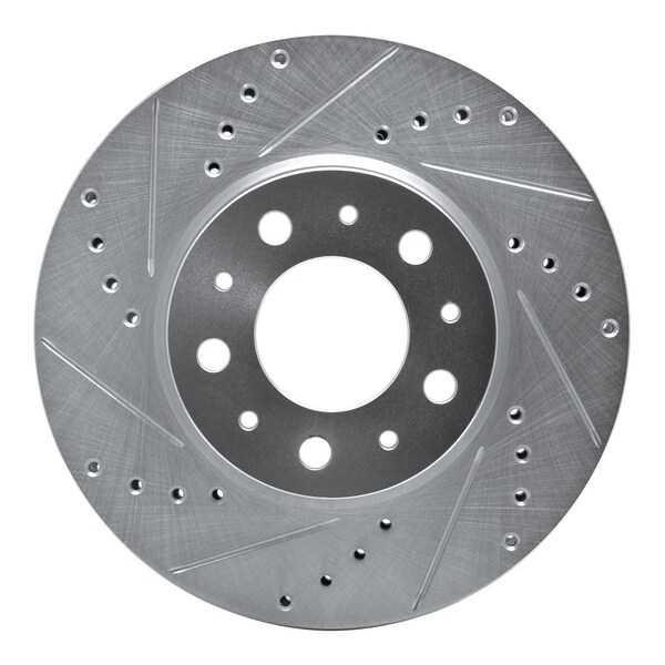 Dynamic Friction Co DFC Brake Rotor - Drilled and Slotted - Silver 631-27015L - main