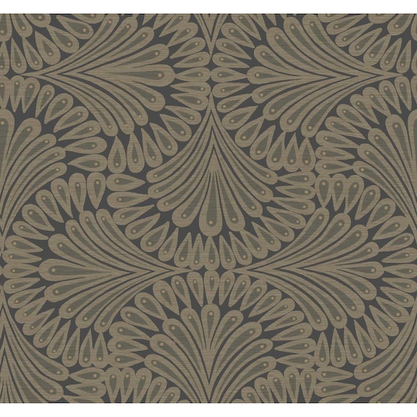 York Wallcoverings Cabaret Black Metallic Wallpaper Sample CA1501SAM - main