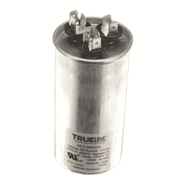 Rheem CAPACITOR - 55/3/370 DUAL ROUN 43-TL55033-R - main