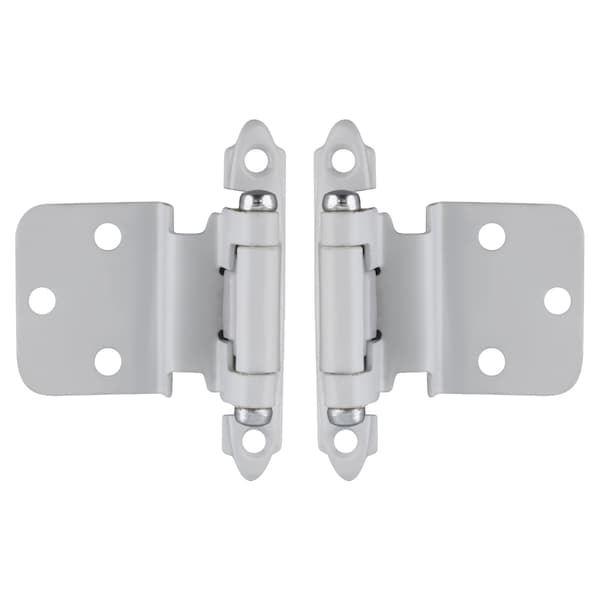 Brixwell Inset Face Mount Self Closing Cabinet Hinges For Kitchen And Home Hardware 3/8 in White Pair BXB8217W - main