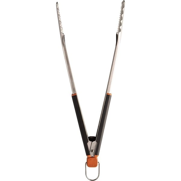 Traeger Tongs, Stainless Steel Blade, Teak Wood Handle, 16.54 in OAL BAC790 - main