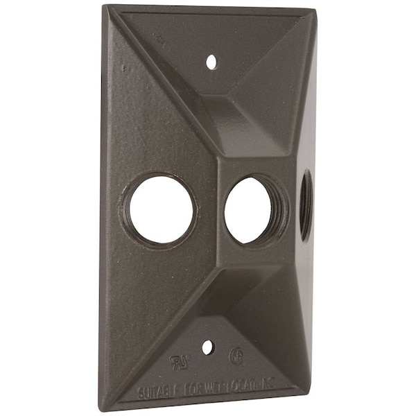 Hubbell Electrical Box Cover, 1 Gang Gang, Die-Cast Aluminum, Lampholder/Cluster Cover Type 5189-2 - main