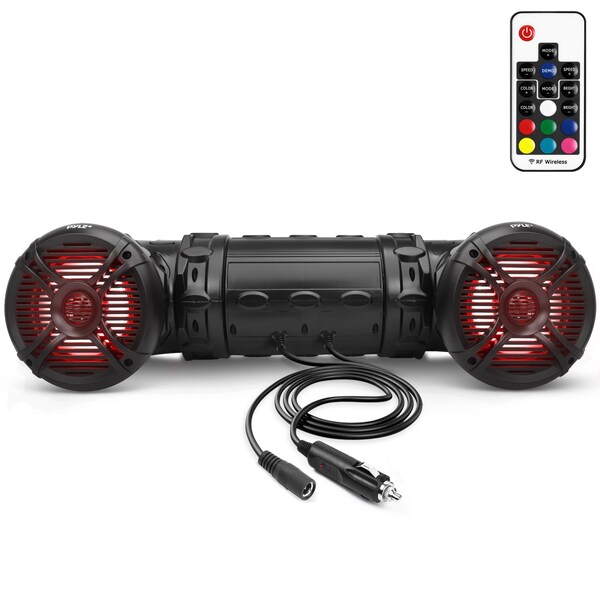 Pyle Bluetooth Speakers 800 Watt 6.5 Inch Amplified Sound System with Multi-Color LED Lights, Waterproof PLATV65BT - main