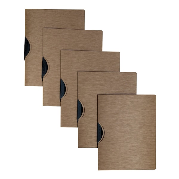 C-Line Products 8-1/2" x 11" Blackened Bronze Executive Style Report Cover, 5/PK 33316 - main