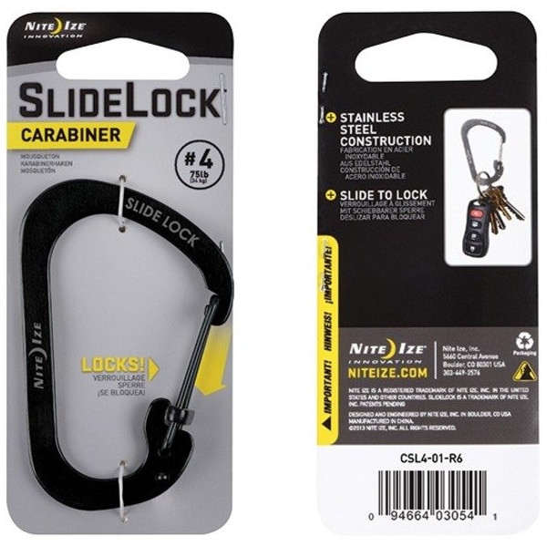 Nite Ize Locking Carabiner Clip, Black, 2 in. CSL4-01-R6 - main