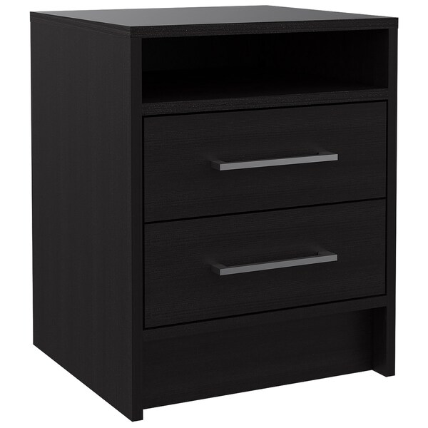 Homeroots 20" Wood Two Drawer Nightstand 453290 - main