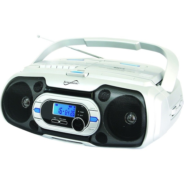 Supersonic SC-729BT Supersonic Bluetooth Compatible Portable MP3 CD Cassette FM Radio Boombox SC-729BT - main