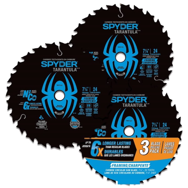 Spyder 7 1/4-IN 24T SAW BLD, 3PK 13050 - main