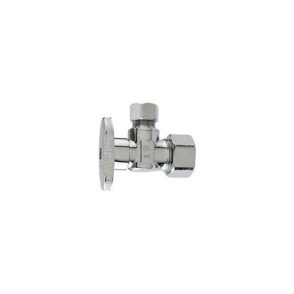 Master Plumber Angle Supply Stop Valve, Chrome. 5/8-In. O.D. Compression x 3/8-In. O.D. Compression MP2622PCLF - main