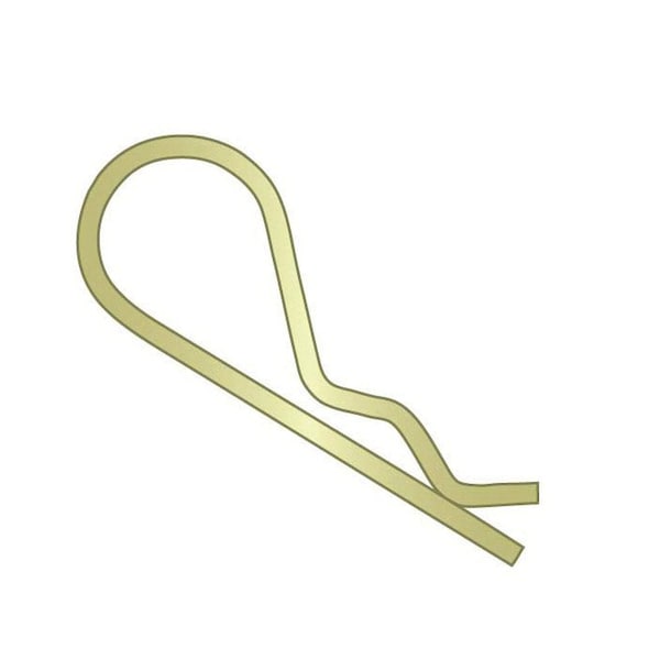 Huyett Bridge Pin, Zinc Yellow Spring Steel, 0.094 in Wire Dia x 2.312 in L x Fits 1/4 in to 5/8 in Shaft BPY-207 - main