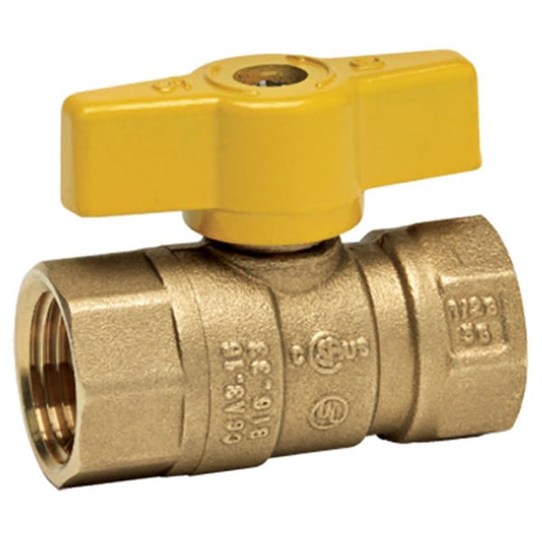 Gourmetgalley VGV2LHB4CB 0.75 in. Forged Brass Gas Ball Valve GO595744 - main