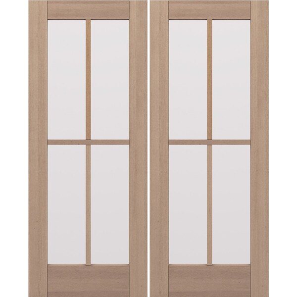 Doornmore G104, 66.5" x 82" ( 2x32" Door) Left Hand, Mahogany SDL 4 Lite Exterior Door G104-SW-3280_2_LI - main
