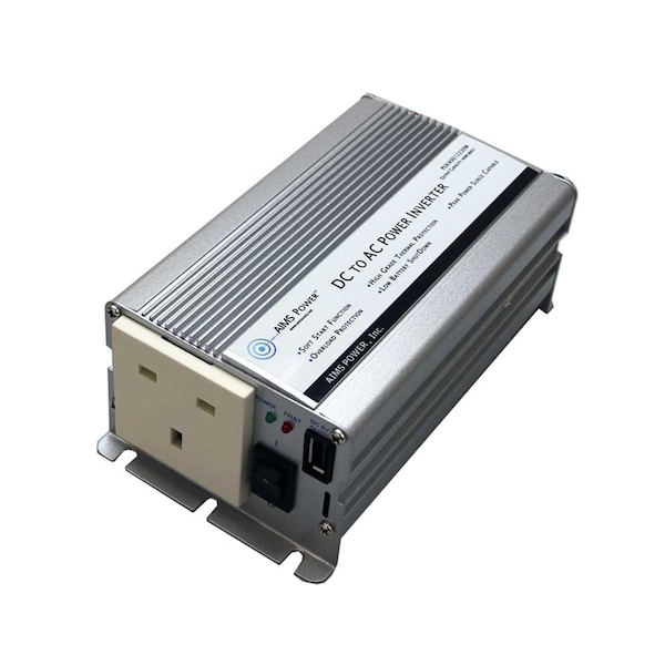 Aims Power UK Plug 230V European 400W Power Inverter with Cables - 24V PUK40024230W - main