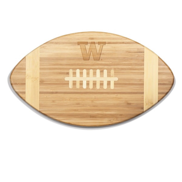 Picnic Time Family Of Brands NCAA Washington Huskies Touchdown! Football Cheese Board - Novelty Charcuterie Board 896-00-505-623-0 - main