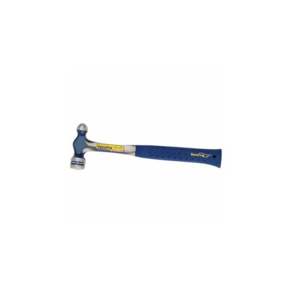 Estwing Ball Pein Hammer, Straight Blue Shock Reduction Grip Handle, 11 in Overall L, 8 oz Steel Head 268-E3-8BP - main