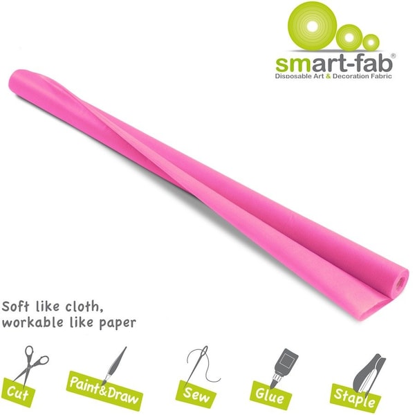 Smart-Fab Disposable Art & Decoration Fabric, Dark Pink, 48" x 40ft Roll 1U384804064 - main