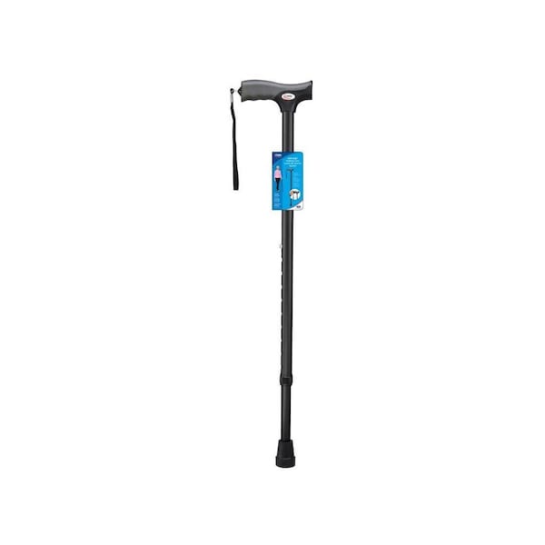 Carex Soft-Grip Walking Cane w/Strap Black Aluminum/Plastic 40in H X 5.2in L Black FGA52000 0000 - main