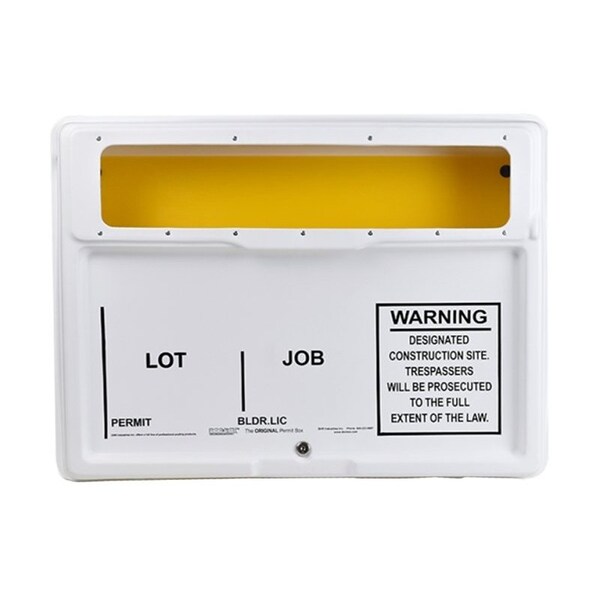Dhr Industries Permit Box W/Window & Lock Wht 10101 - main