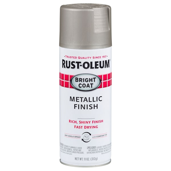 Rust-Oleum Spray Paint, 11 oz, Gen Purpose Spray Paint, Aluminum/Metallic, Solvent, Gloss 7715830 - main