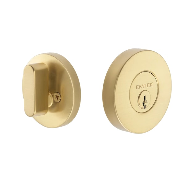 Emtek Residential Deadbolts Single Cylinder Satin Brass EE2100SB - main