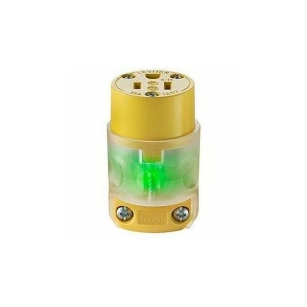Leviton Lighted Connector 15 Amp, 125 Volt 515CV-LIT - main