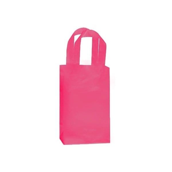 Nashville Wraps Blazing Pink Plastic Gift Bags, Rose 5x3x8, 3 mil, 25PK 25RBPP - main