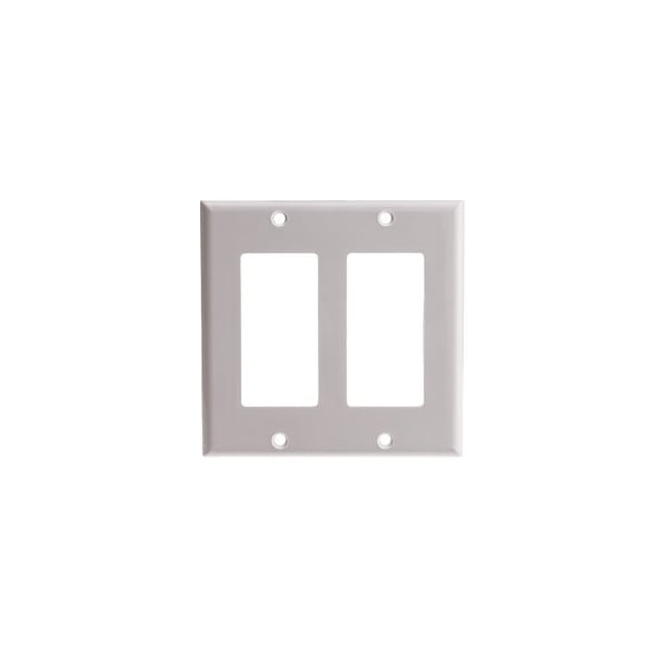 Swe-Tech 3C Decora Wall Plate, White, 2 Hole, Dual Gang FWT302-2-W - main
