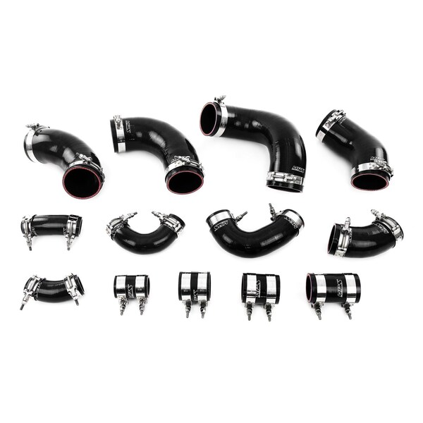 Hps Performance Silicone Intercooler Hose Kit Nissan 1995-1998 Skyline GTR R33 RB26DETT, Black, 57-2097-BLK - main