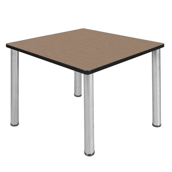 Regency Square Kee Medium Breakroom Table, 42 in W, 42 in L, Noble Oak TB4242NOBPCM - main