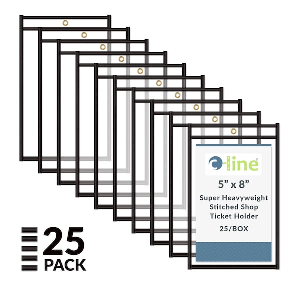 C-Line Products Shop Ticket Holders, 2 Side, 5 x 8", PK25 46058 - main