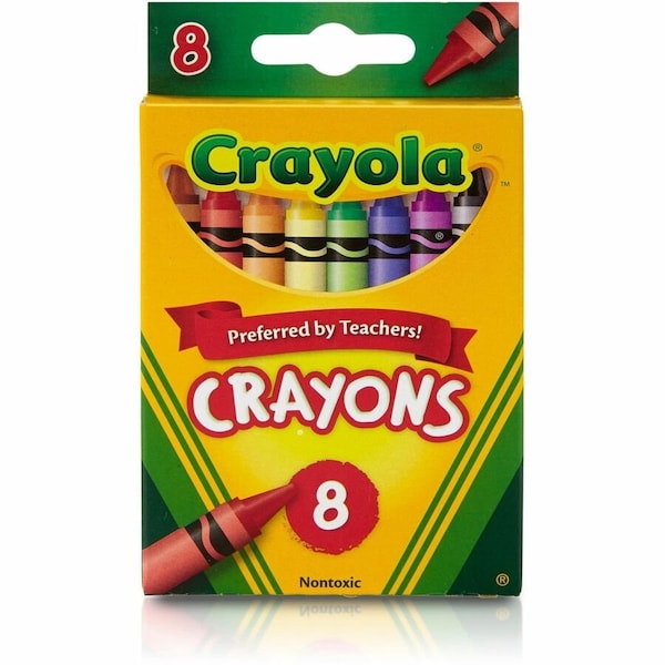 Crayola Crayons, Assorted Colors, 8PK 52-3008 - main