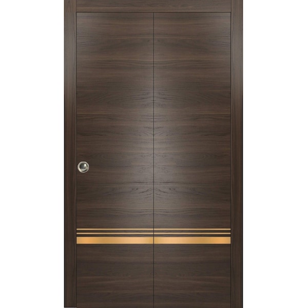 Sartodoors Sliding Closet Bi-fold Doors Planum 2010 Solid Core Modern Interior PLANUM2010BF-CA-64 x 80 (2* 32x80) - main