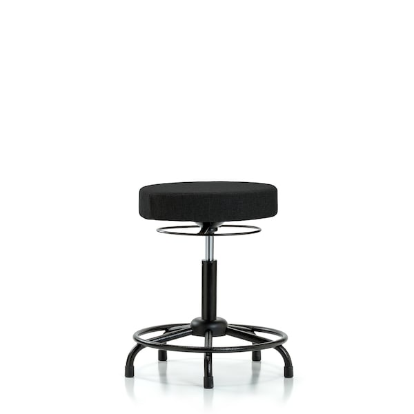 Blue Ridge Ergonomics Bench Stool, Med, Fabric, RT, Glides, Blk BR-FMBSO-RT-RG-F42 - main