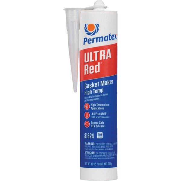 Permatex Ultra Red 13 Oz. Silicone Gasket Maker 81624 - main