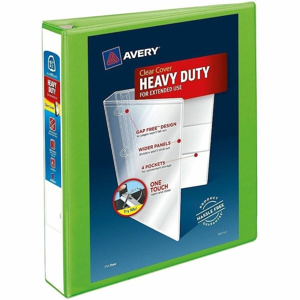 Avery reg HeavyDuty View Binders Locking One Touch EZD Rings, Chrtrse AVE79773 - main