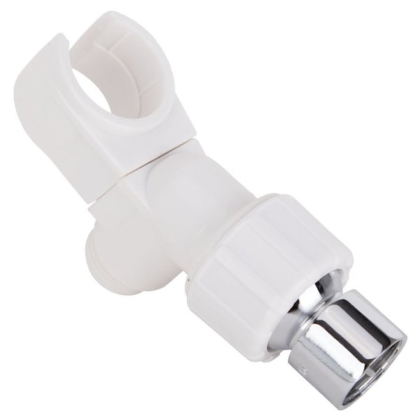 Boston Harbor Swivel Ball Joint Shower Bracket, Plastic, White, For Handheld Shower Head B1105WH - main