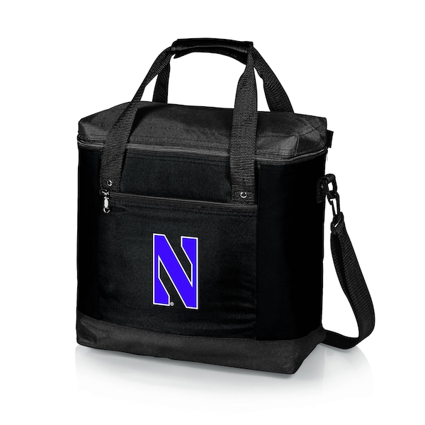 Picnic Time Family Of Brands NCAA Northwestern Wildcats Montero Tote Cooler Bag - Soft Cooler Bag - Picnic Tote, Black 604-00-179-434-0 - main