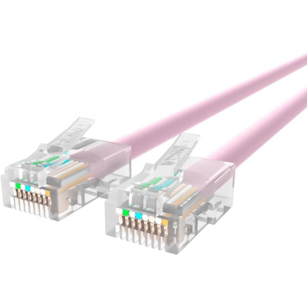 Belkin 7Ft Cat5E Patch Cable, Utp, Pink Pvc Jacket, 24Awg, T568B, 50 Micron, A3L791-07-PNK - main