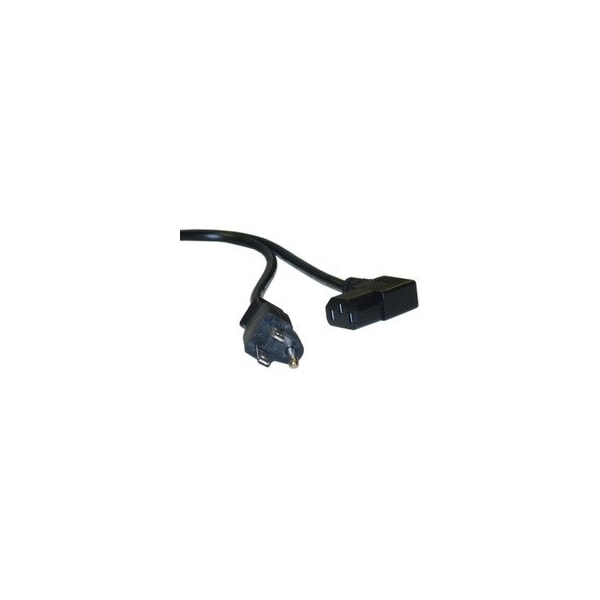 Cable Wholesale Right Angle Computer / Monitor Power Cord, Black, NEMA 5-15P to Right Angle C13, 10 Amp, 18 AWG, 10W1-06215 - main
