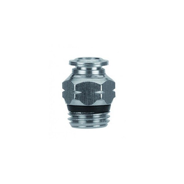 Usa Industrials Push to Connect Tube Fitting, Nickel Plated Brass w/ Metal Release Ring, Male Straight, 12mm ZUSA-TF-PTC-NPBR-511 - main