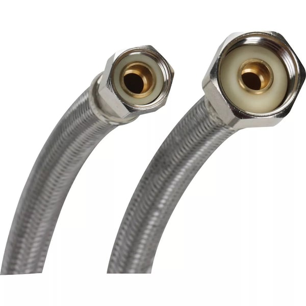 Fluidmaster 3/8 F X 1/2'' F X 20'' L Stainless Steel Faucet Connector B1F20 - main