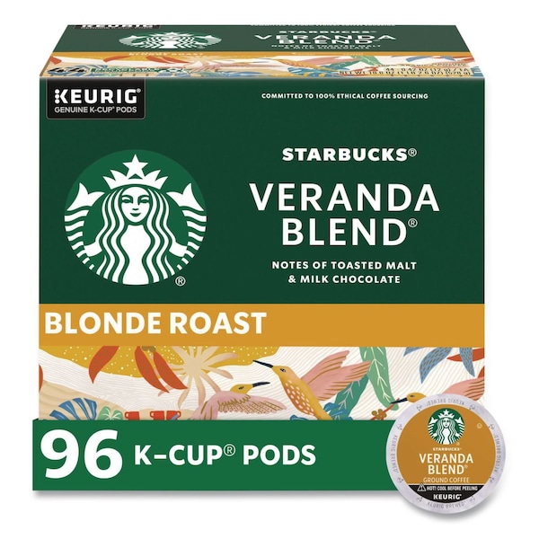Starbucks Coffee, Veranda Blend, K-Cup, Coffee, 4.14 lbs, 96 PK 12434950 - main