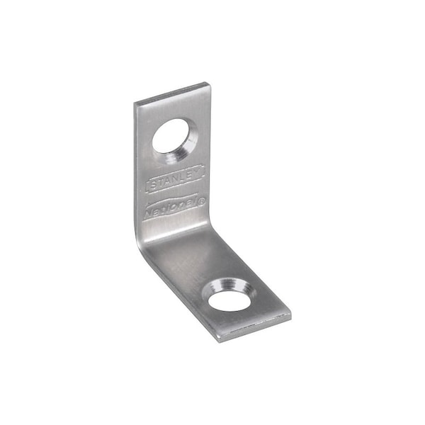 National Hardware V415 Series Corner Brace, 1 in L, 1/2 in W, 1 in H, Stainless Steel, 0.07 in Thick Material, 2PK N348-292 - main
