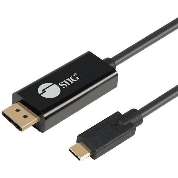 Siig USB-C to DisplayPort Active Cable 4K 60Hz HDR - 2M - Thunderbolt 3 Compatible - Plug-n-Play CB-TC0K11-S1 - main