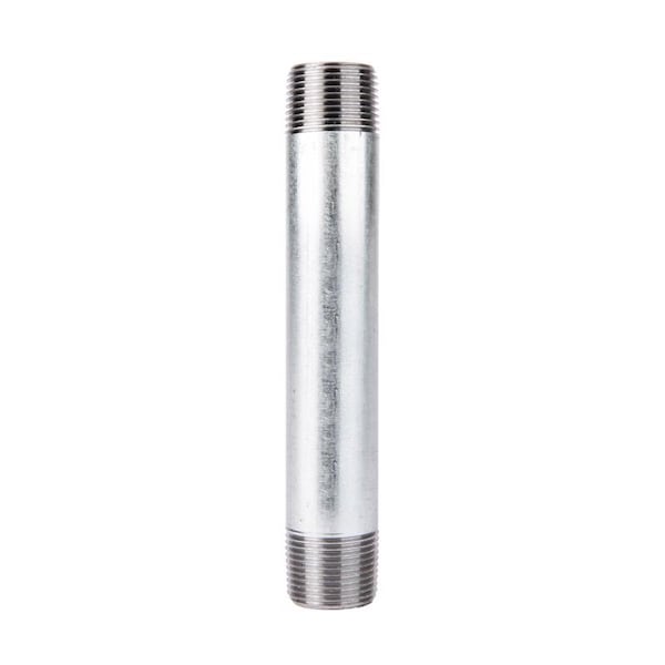 Stz Industries 1/8 in. MIP each X 1/8 in. D MIP Galvanized Steel 6 in. L Nipple 309UP18X6 - main