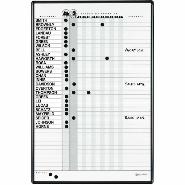 Quartet In/Out Board, Porcelain, 36 in, 24 in, Aluminum Frame, White/Gray, Gloss 783G - main
